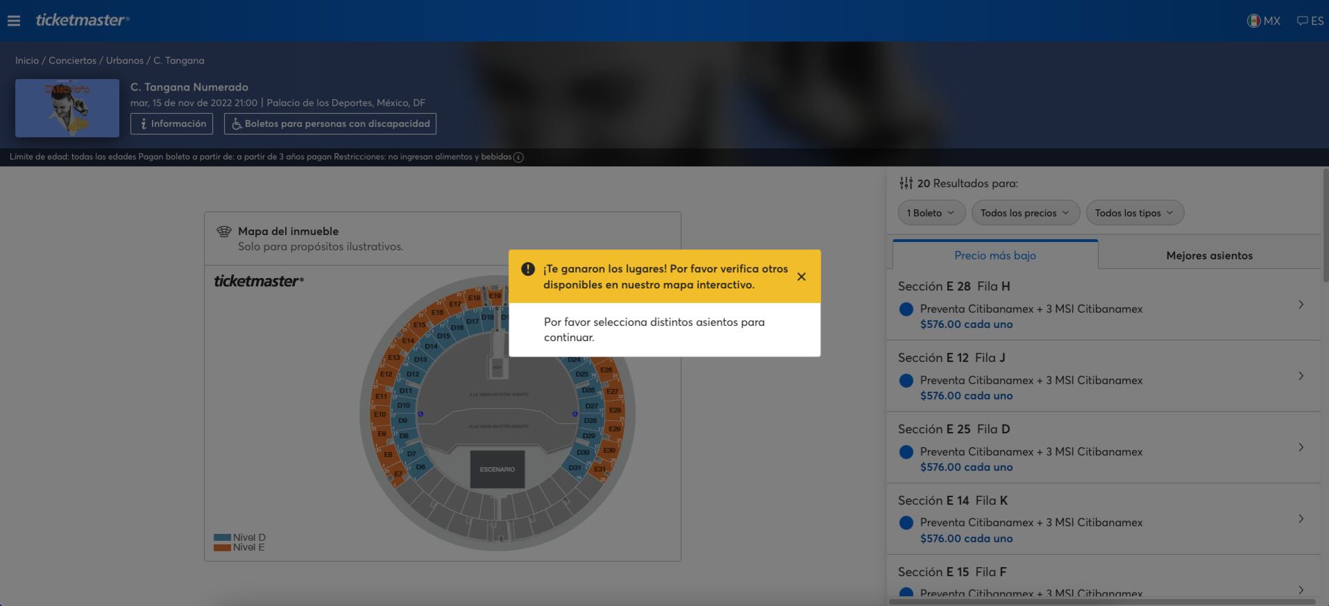 Boletos agotados C. Tangana en CDMX