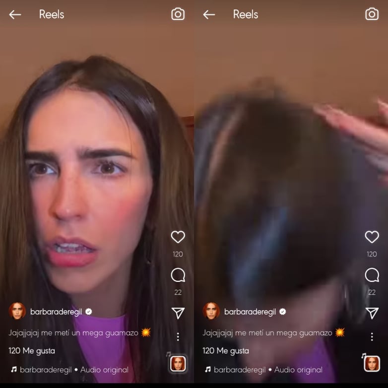 Bárbara de Regil se golpea por hacer un video.