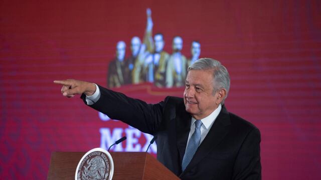 El presidente López Obrador en conferencia de prensa desde Palacio Nacional