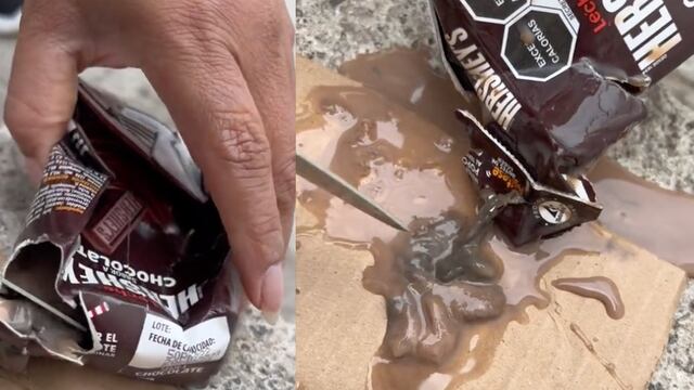 Leche de Hershey's en mal estado