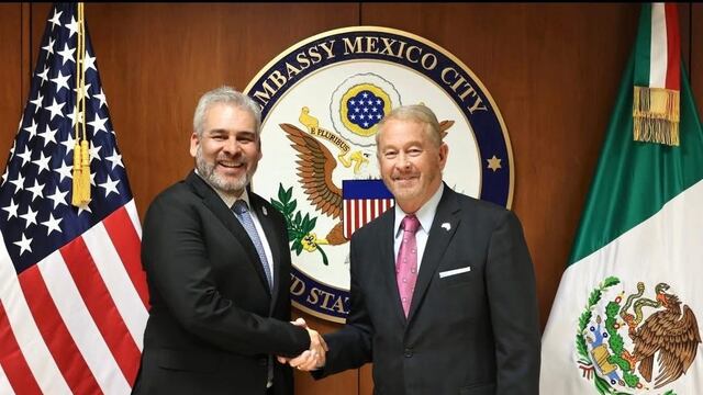 Alfredo Ramírez Bedolla y embajador de Estados Unidos