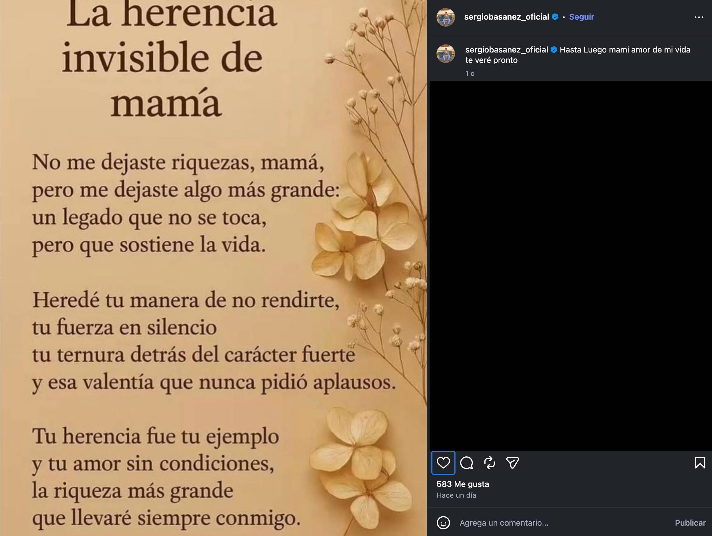 Sergio Basáñez revela la muerte de su madre