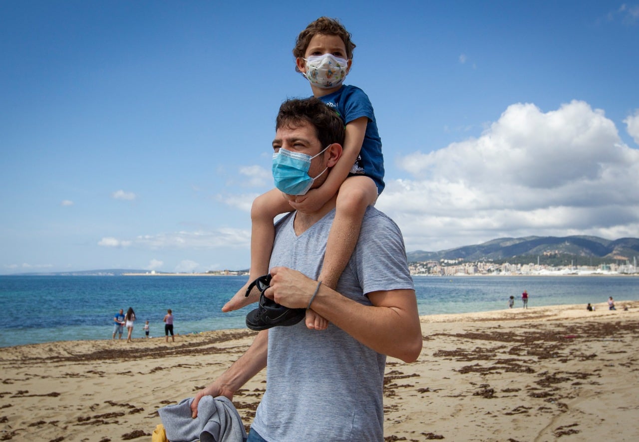Los niños también disfrutaron de las playas.