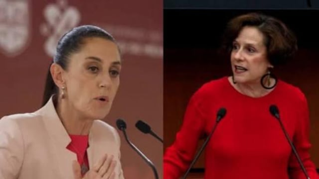 La presidenta Claudia Sheinbaum y Denise Dresser, politóloga
