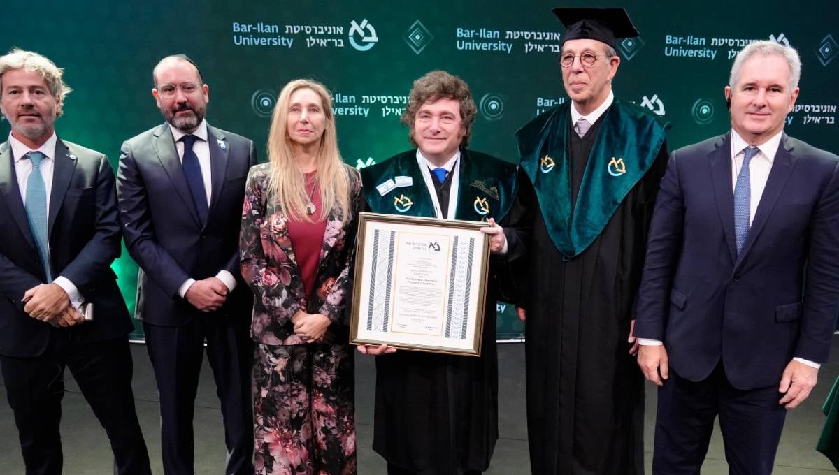 Javier Milei recibe medalla de Israel