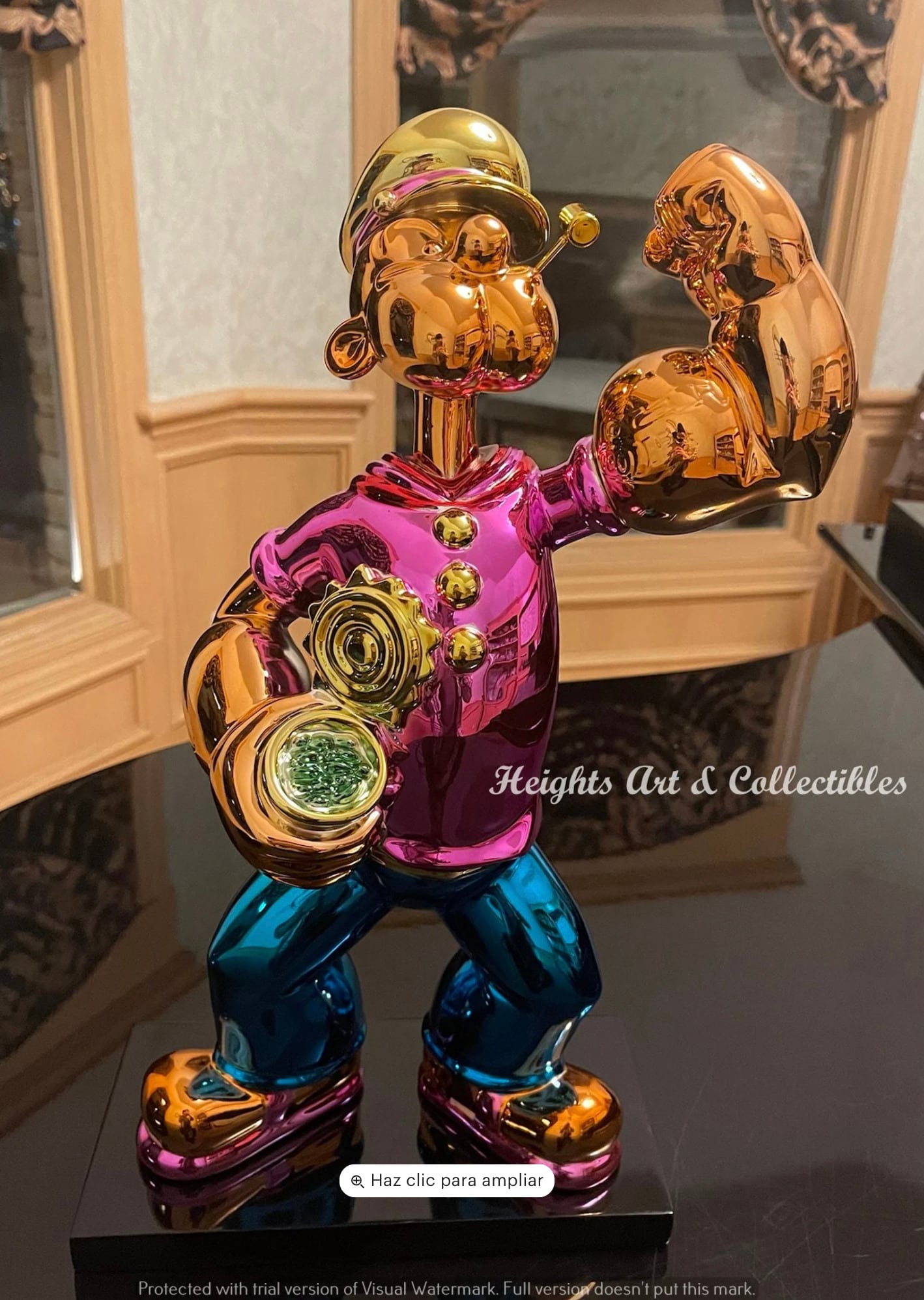 Escultura de Popeye transportaba kilos de droga