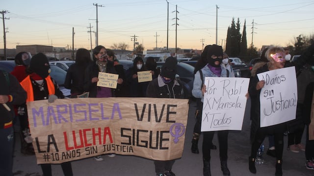 Manifestación en Ciudad Juárez por Marisela Escobedo