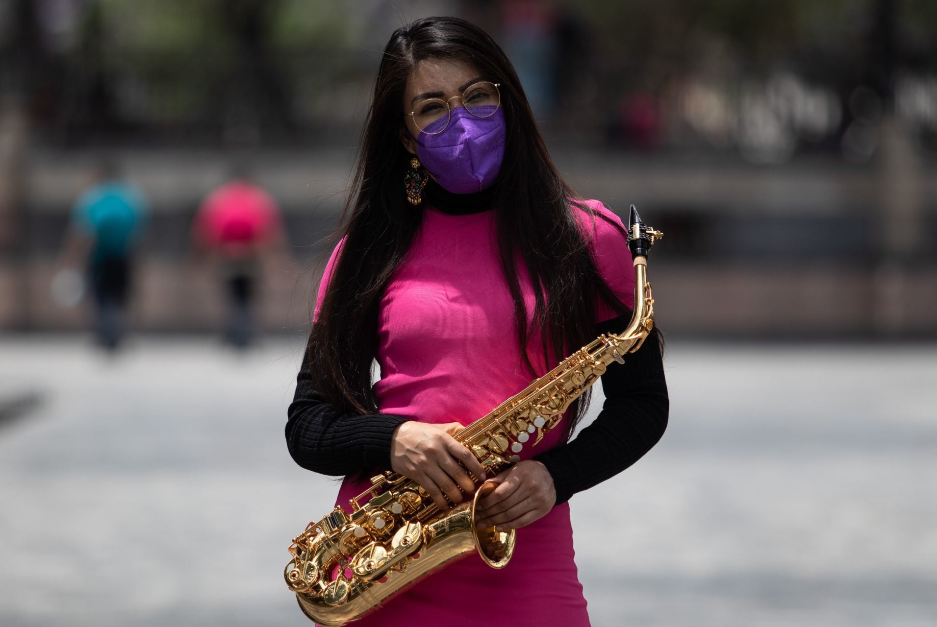 La saxofonista María Elena Ríos