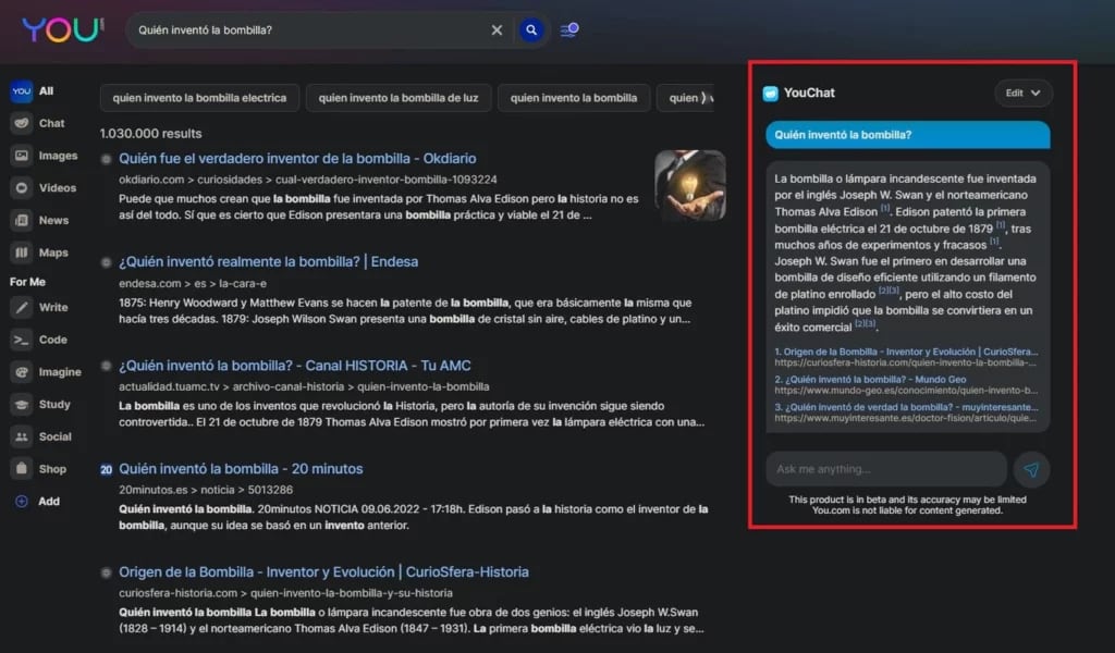 ¿Adiós Google? Este buscador utiliza una IA como ChatGPT