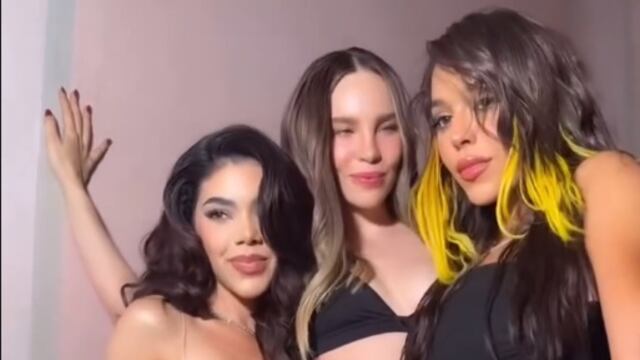 Kenia Os con Belinda y Danna Paola.