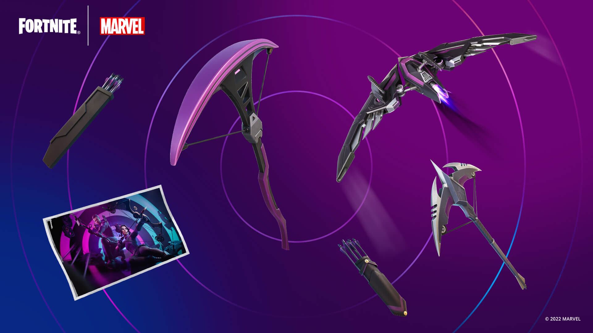 Accesorios de Clint Barton y Kate Bishop en Fortnite
