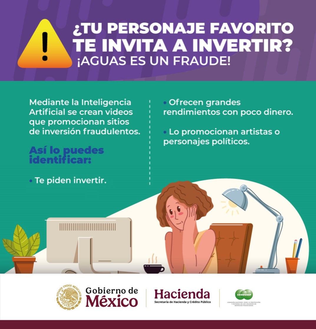 Condusef alerta por fraude con IA