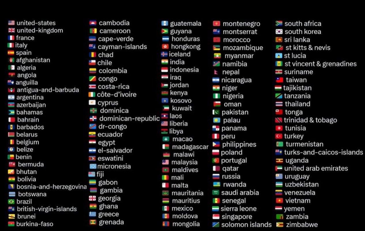 Países donde X es la app número 1 en 144 países