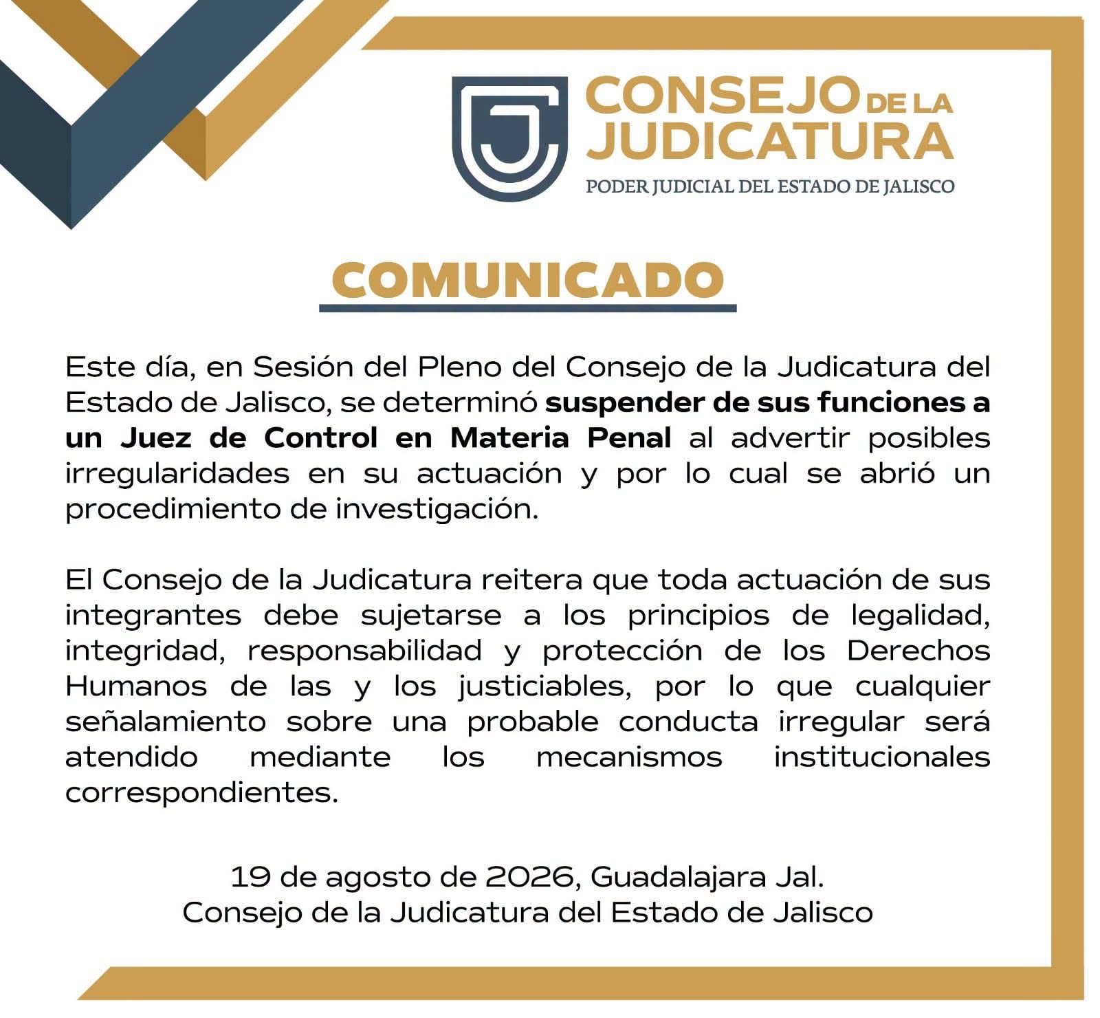 Suspenden a juez por caso Lucio Miranda