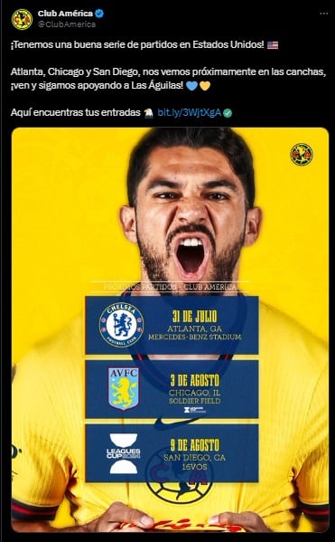 América tendrá partidos amistosos contra rivales internacionales.