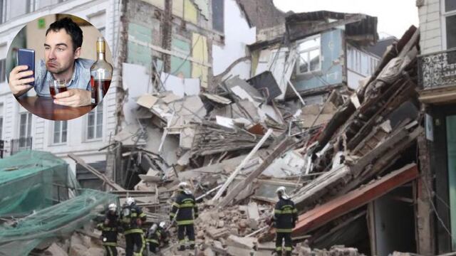 Borracho salva a vecinos de morir aplastados por edificio