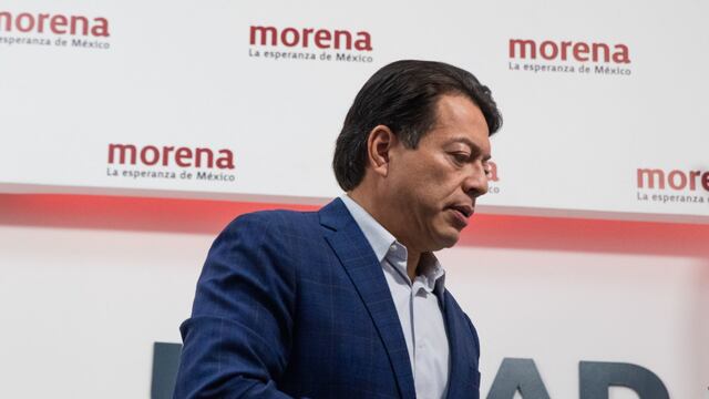 Mario Delgado, dirigente nacional de Morena, destacó a sus candidatos presidenciales en su conferencia de prensa.