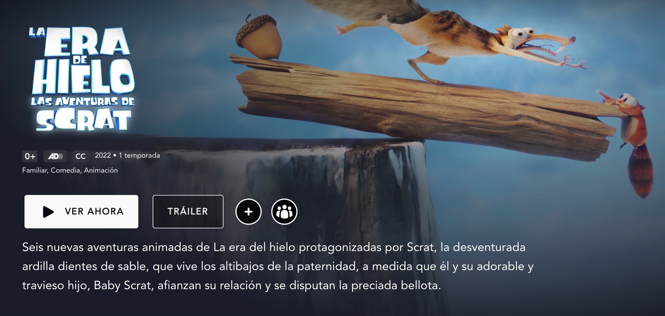 ‘La Era de Hielo: Las Aventuras de Scrat' en Disney+