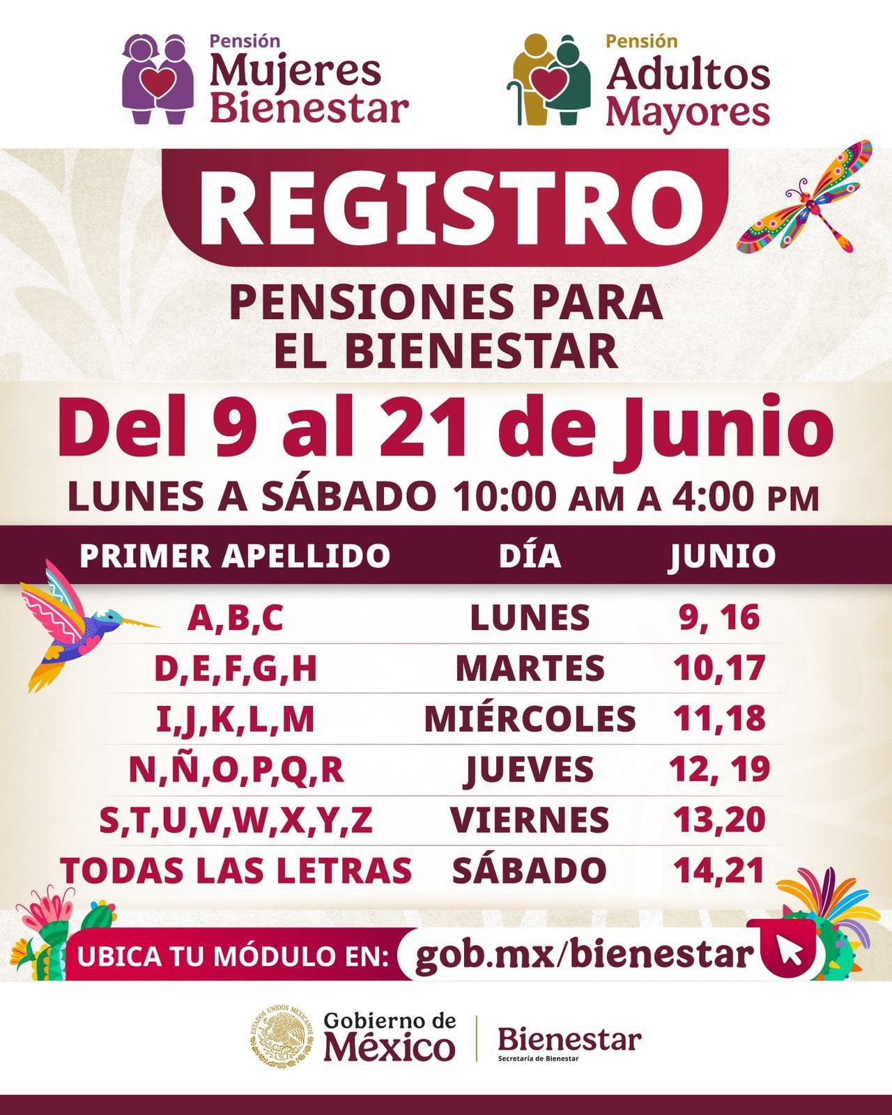 Pensión para el Bienestar de Adultos Mayores: Fechas de registro para junio 2025