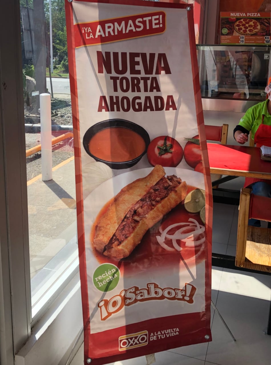 Oxxo vende tortas ahogadas