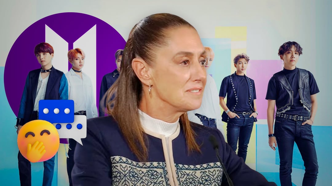 Sheinbaum corrige a reportero que confundió a BTS