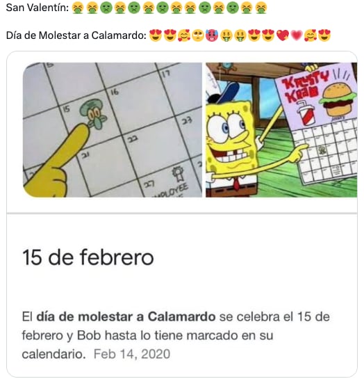 Memes celebran el día de molestar a Calamardo