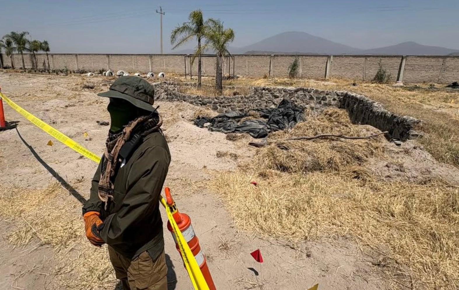 Interior del Rancho Izaguirre del CJNG en Teuchitlán.