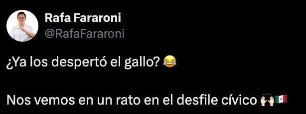 Rafael Fararoni se burla de su “gallo”