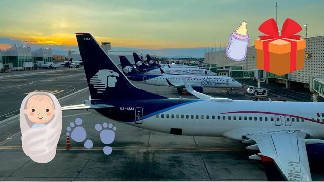 Aeroméxico da especial regalo al bebé que nació en uno de sus vuelos