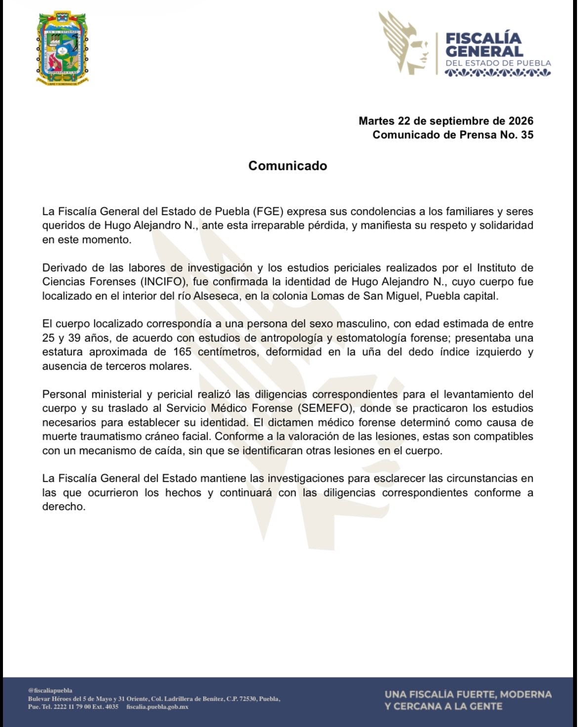Fiscalía General del Estado de Puebla (FGE)