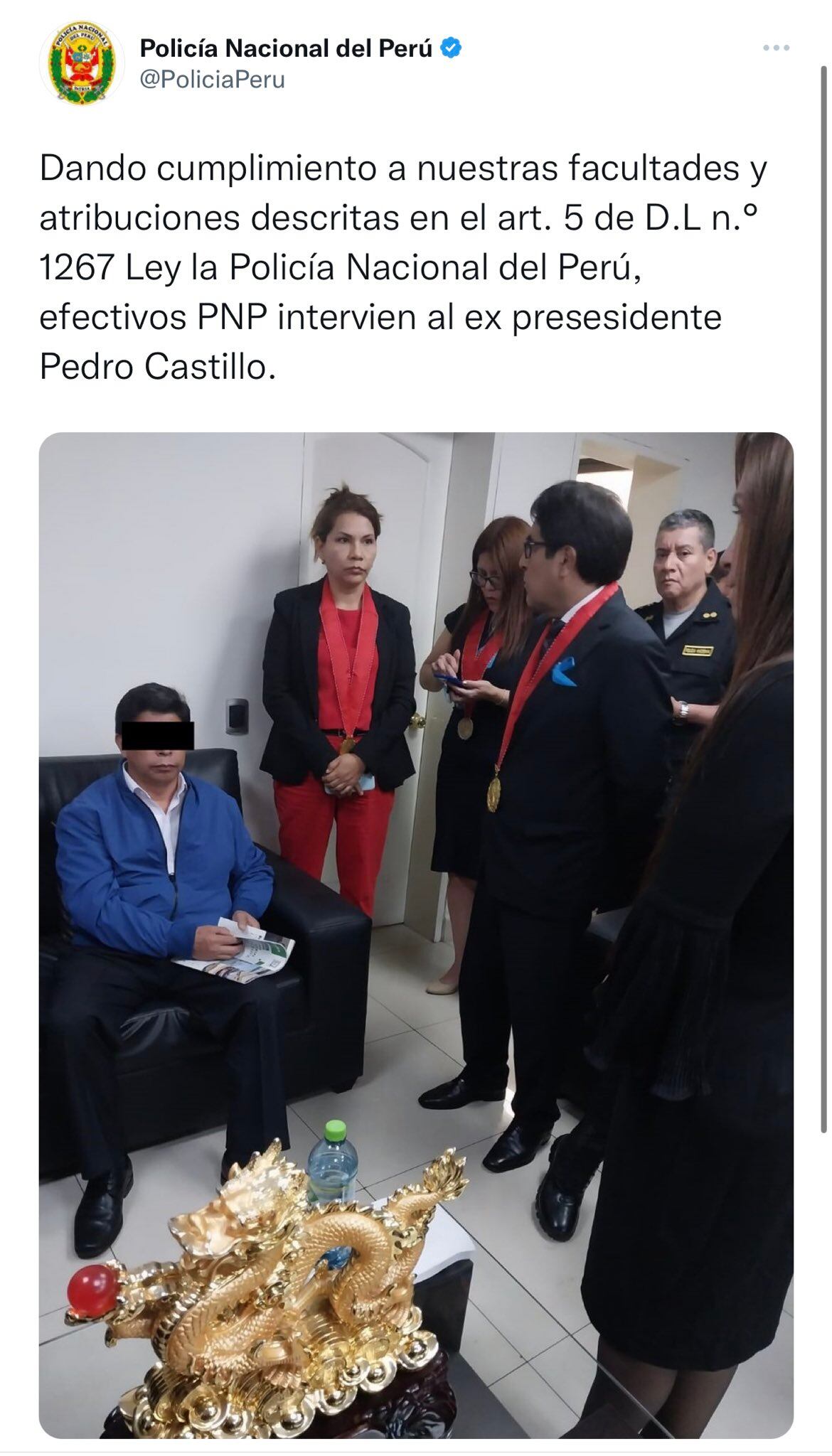 Detención de Pedro Castillo