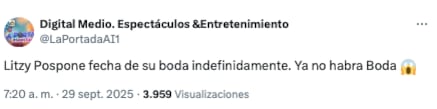 Rumor sobre Litzy y Poncho Cadena