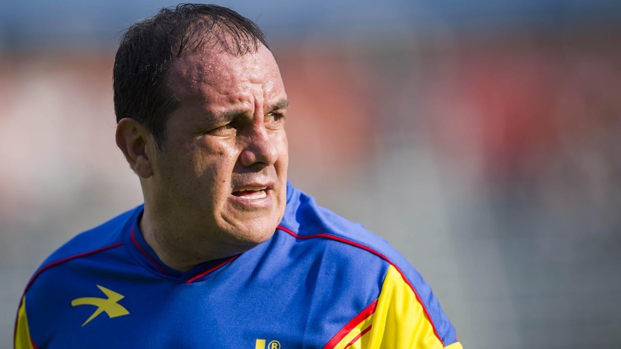 Cuauhtémoc Blanco en un partido de Leyendas de América