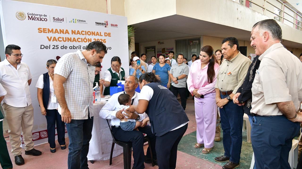 Tabasco inicia Semana Nacional de Vacunación 2026 con más de 315 mil dosis