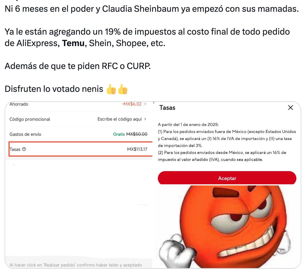 Temu y Shein ya piden CURP y RFC