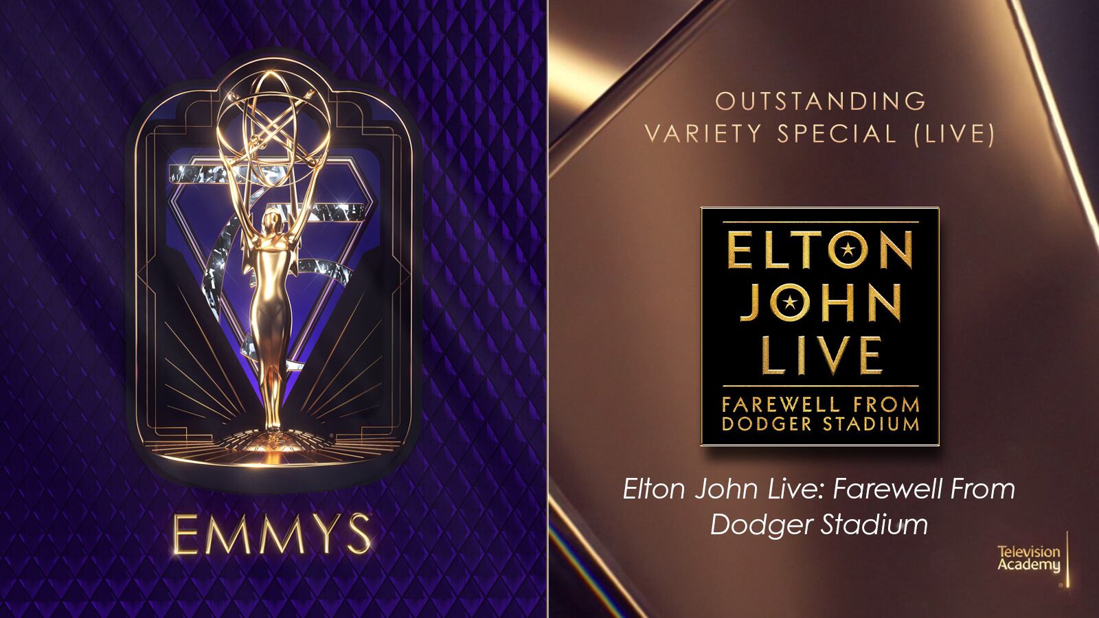 Elton John Live: Adiós desde el Dodger Stadium gana Mejor especial de variedades en vivo en los Premios Emmy 2024