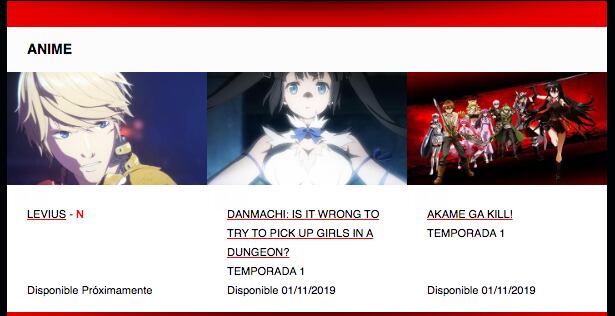 Anime Netflix Noviembre 2019