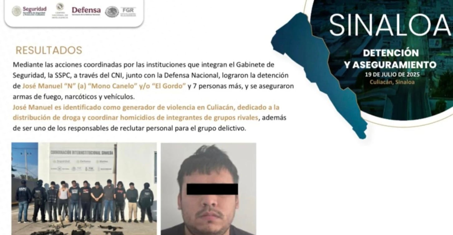 Gabinete de Seguridad presumía detención de El Mono Canelo pero fue liberado