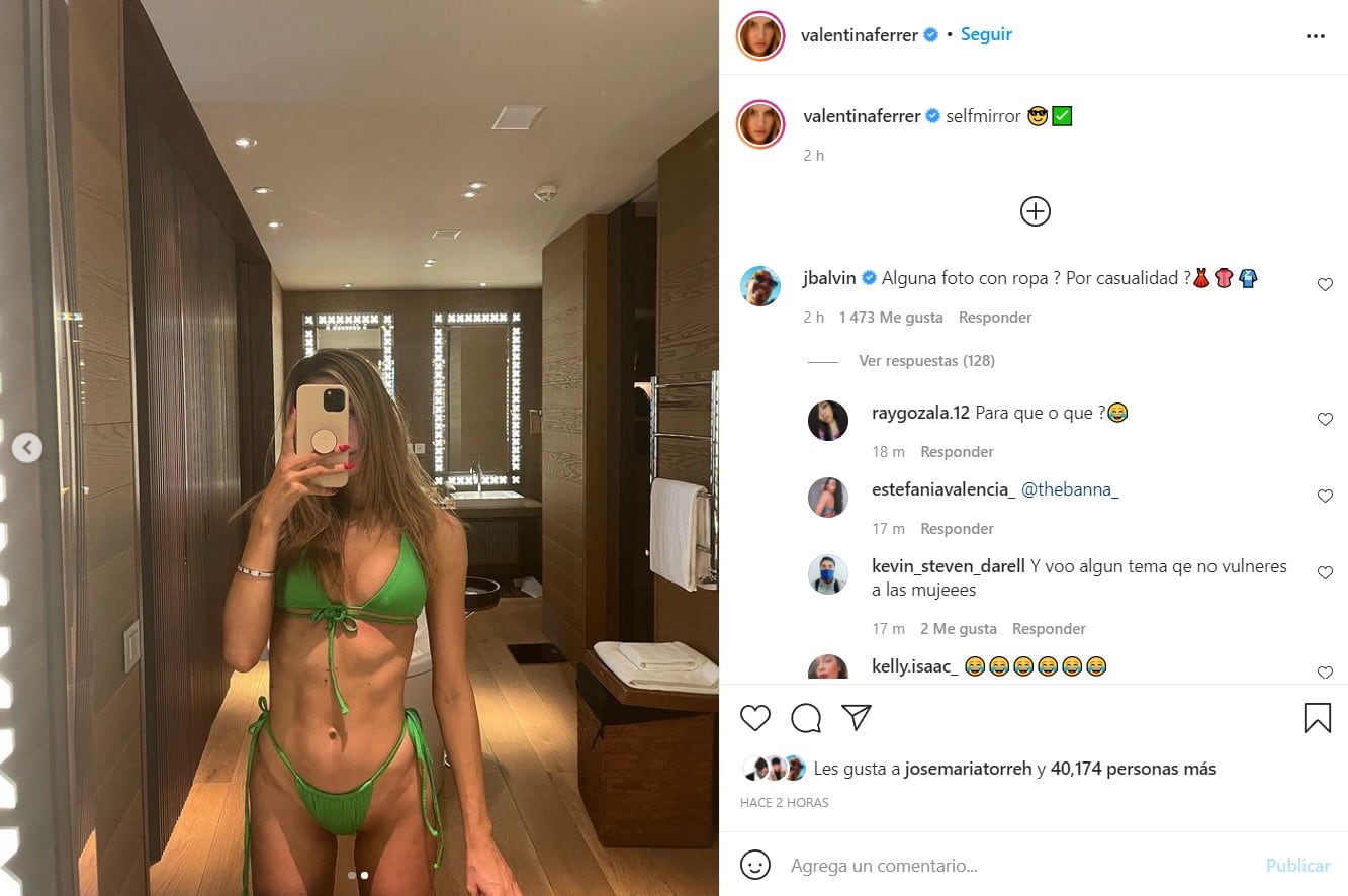 Publicación de Valentina Ferrer, esposa de J Balvin