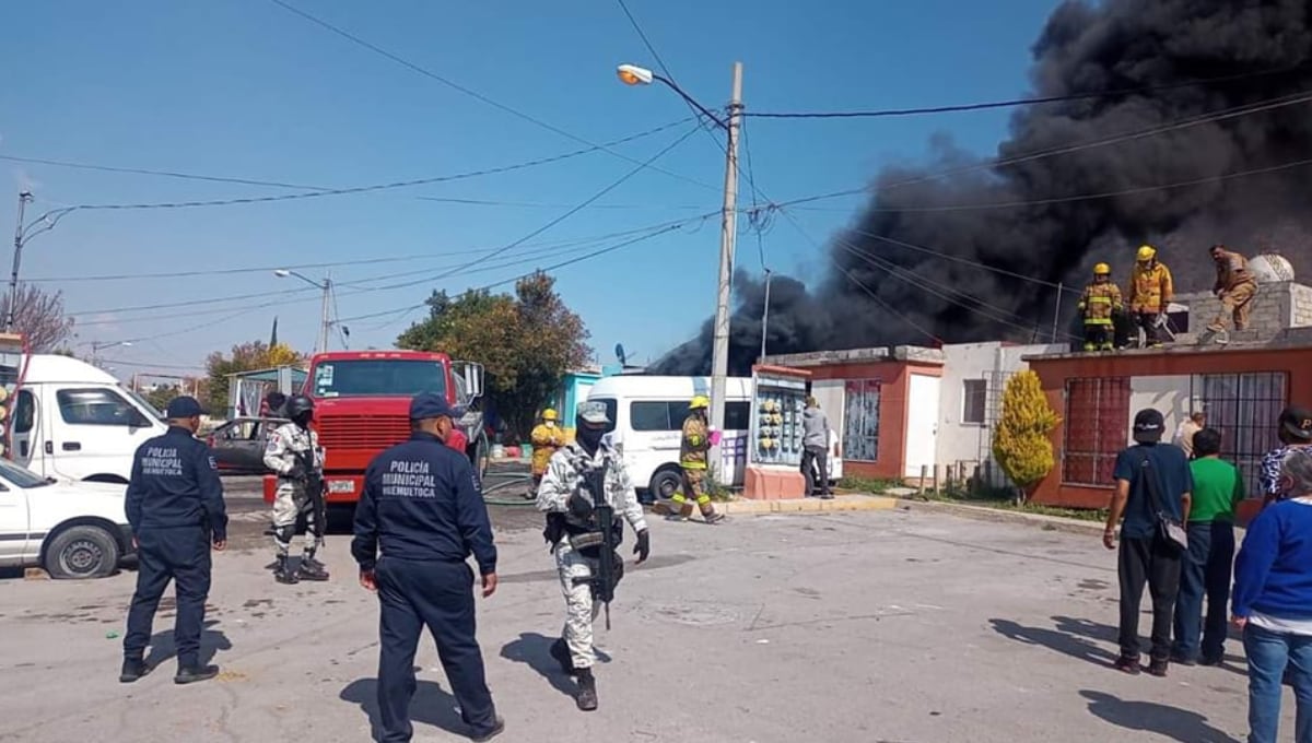 Incendio en Huehuetoca