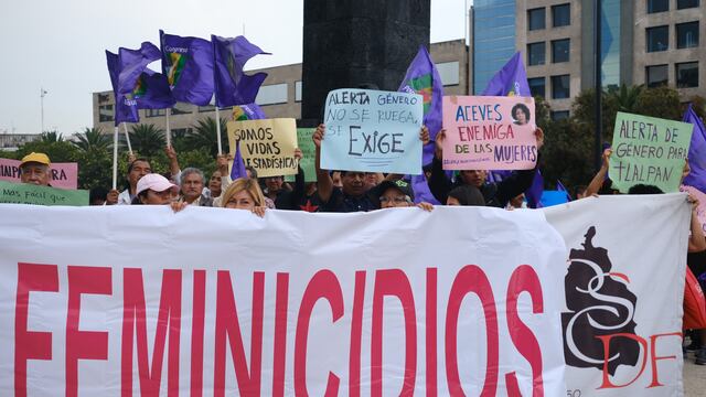 Marcha contra feminicidios. Equipo de Segob.