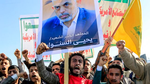 Manifestaciones en Yemen tras la muerte de Yahya Sinwar, líder de Hamás