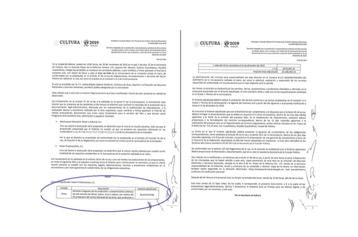 Contrato millonario de Kayka con la secretaría de Cultura del gobierno federal