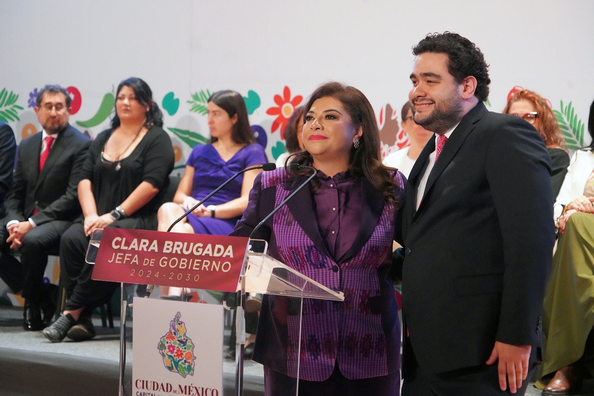 Clara Brugada y Juan Pablo de Botton