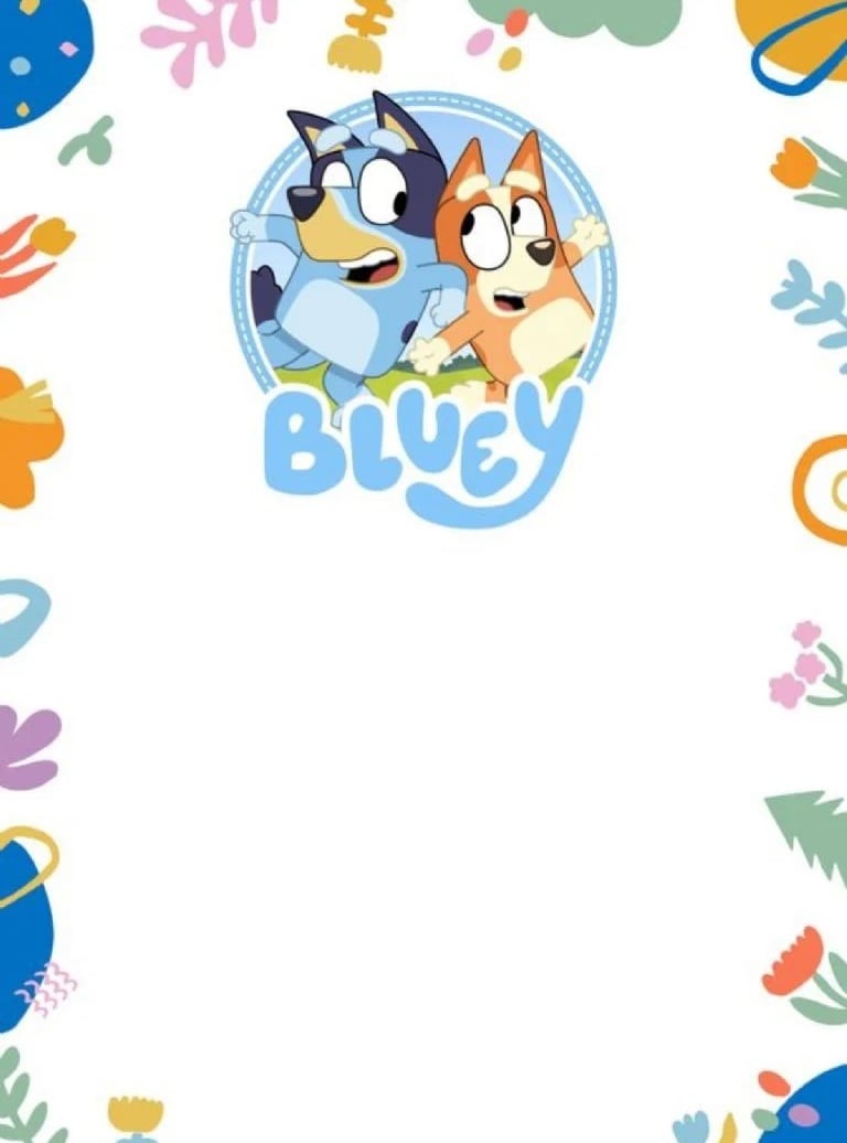 Los diseños de tarjetas de Bluey de cumpleaños para imprimir