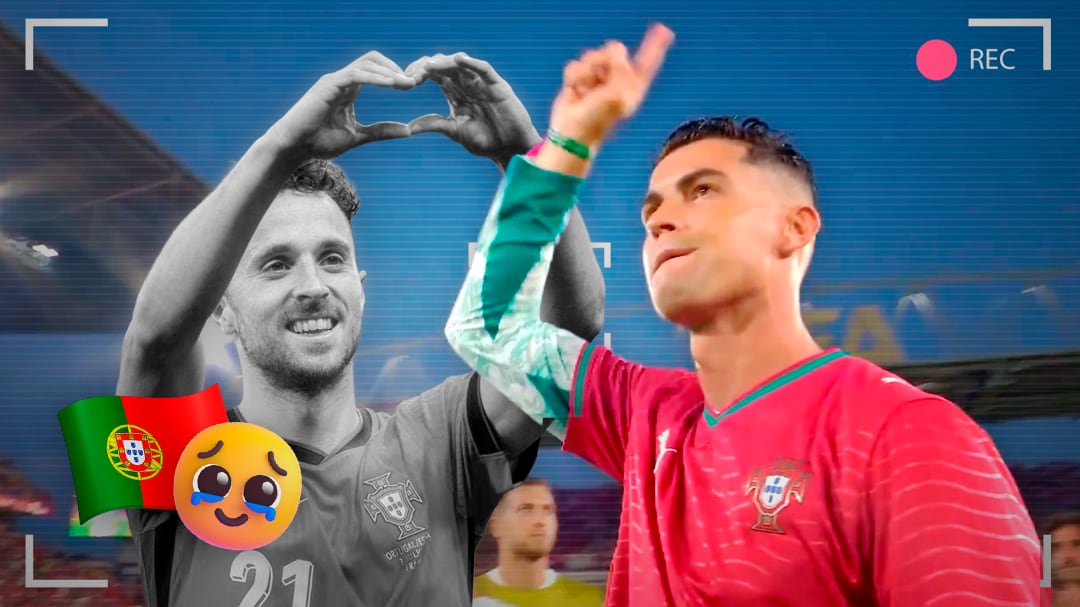 El emotivo homenaje de Cristiano Ronaldo a Diogo Jota tras el triunfo de Portugal