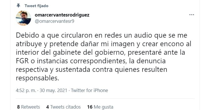 Omar Cervantes, vocero de Segob