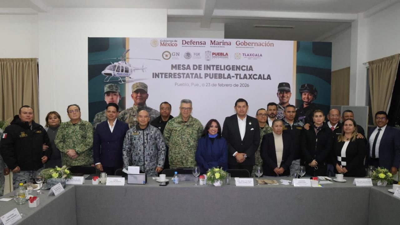 Lorena Cuéllar y Alejandro Armenta encabezan Mesa Interestatal para reforzar la seguridad