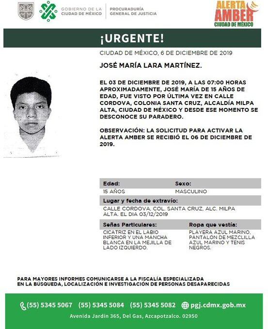 José María Lara Martínez. Alerta AMBER