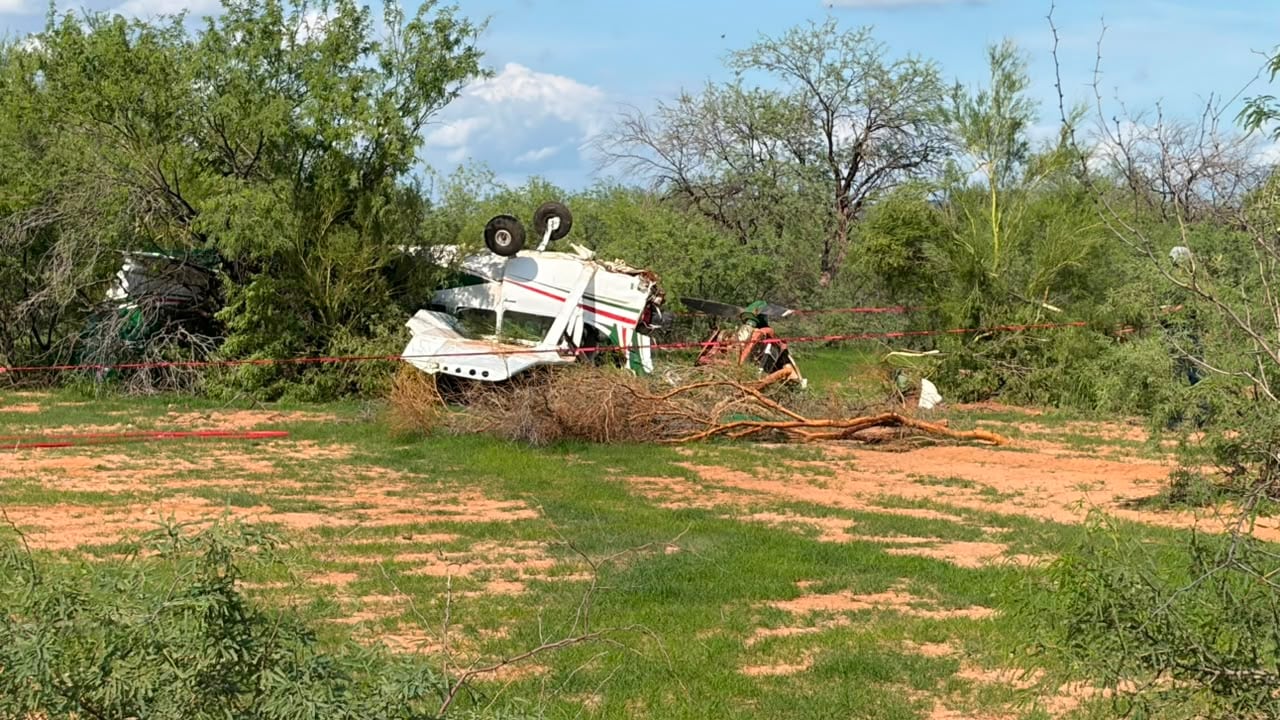 Aeronave Cessna 206 se desploma cerca del Rancho El Charolis, en Hermosillo